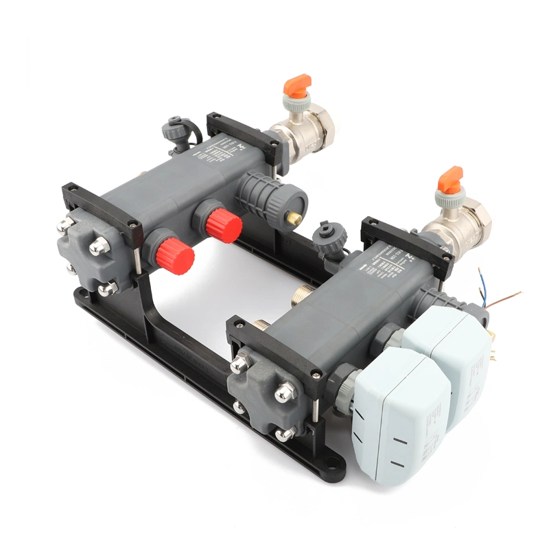HVAC System Water Floor Heating Manifold with Dedicated Electric Shut-off Valve