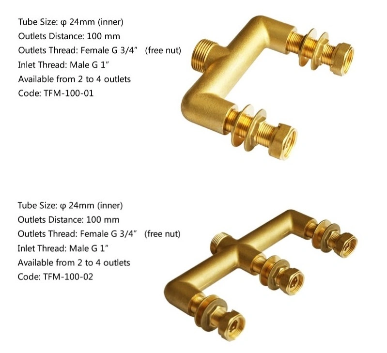 Exhaust Water Brass Valve Manifold 2 Way