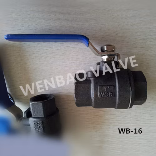 2PC Stainless Steel Female Threaded Screwed Full Bore Ball Valve 1000wog Industrial Valve