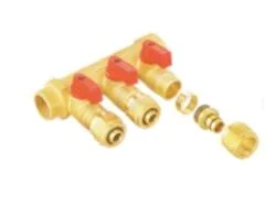 Male and Female Thread Brass Liner Manifold with Ball Valve