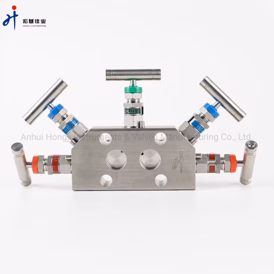 Basic Customization Instrument Manifolds Five Valve Stainless Steel 5-Valve Manifolds 6000psi Coplanar