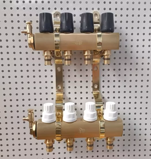Factory Brass Manifolds Water Distribution Collector Pex Pipe Manifold with Manual Control Valve